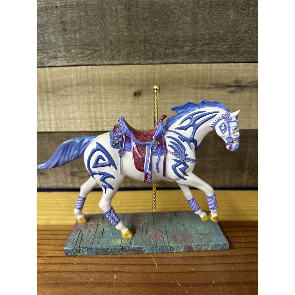 The Trail of Painted Ponies Vi's Violet Vision Carousel Horse In Box